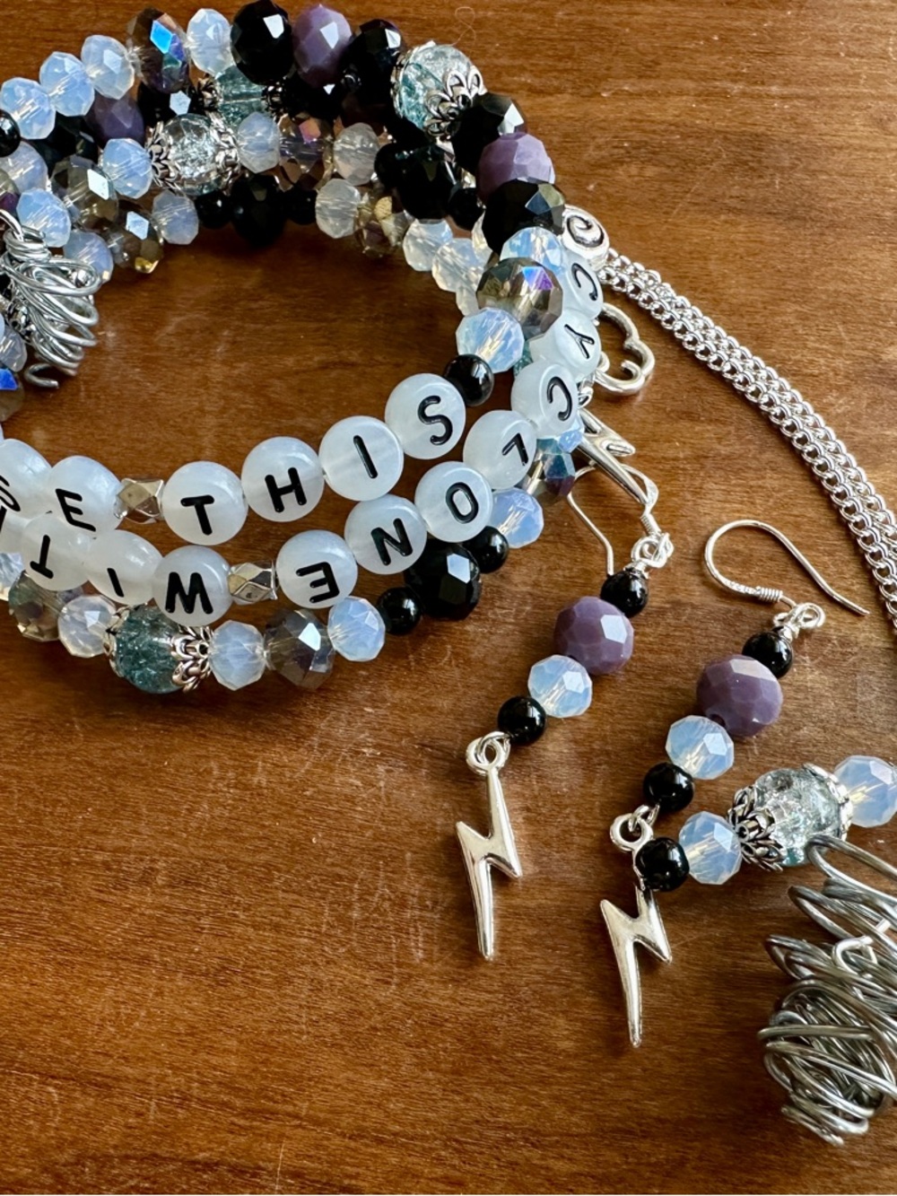 Handmade coil Bracelet 3pcset TTPD Taylor Swift "I Chose This Cyclone With You"